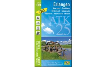 Hiking Maps Bavaria Bayerische ATK25-F09, Erlangen 1:25.000 LDBV