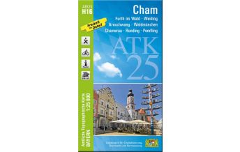 Hiking Maps Bavaria Bayerische ATK25-H16, Cham 1:25.000 LDBV