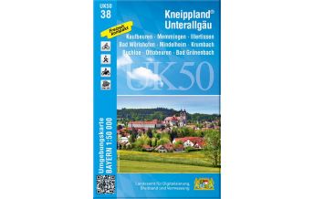 Hiking Maps Bavaria UK50-38 Kneippland Unterallgäu LDBV