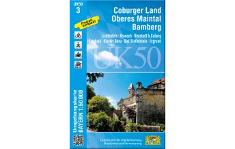 Wanderkarten Bayern UK50-3 Coburger Land, Oberes Maintal, Bamberg 1:50.000 LDBV