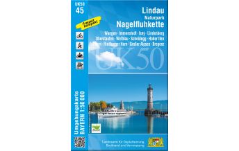 Hiking Maps Austria UK50-45 Lindau, Naturpark Nagelfluhkette LDBV