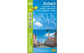 Hiking Maps Bavaria ATK25-M09 Aichach (Amtliche Topographische Karte 1:25000) LDBV