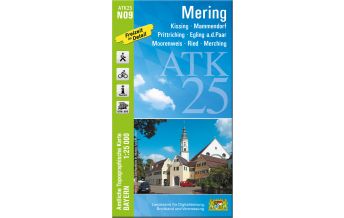 Hiking Maps Bavaria Bayerische ATK25-N09, Mering 1:25.000 LDBV