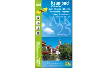 Hiking Maps Bavaria Bayerische ATK25-N06, Krumbach in Schwaben 1:25.000 LDBV