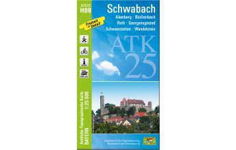 Hiking Maps Bavaria Bayerische ATK25-H09, Schwabach 1:25.000 LDBV