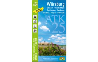 Hiking Maps Bavaria ATK25-E04 Würzburg (Amtliche Topographische Karte 1:25000) LDBV