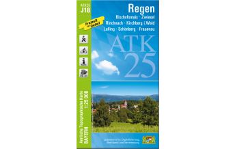 Hiking Maps Bavaria Bayerische ATK25-J18, Regen 1:25.000 LDBV