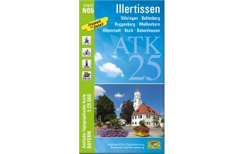 Wanderkarten Bayern Bayerische ATK25-N05, Illertissen 1:25.000 LDBV