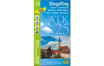 Wanderkarten Bayern Bayerische ATK25-L15, Dingolfing 1:25.000 LDBV