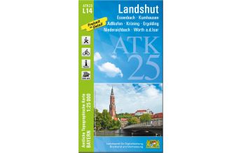 Hiking Maps Bavaria Bayerische ATK25-L14, Landshut 1:25.000 LDBV