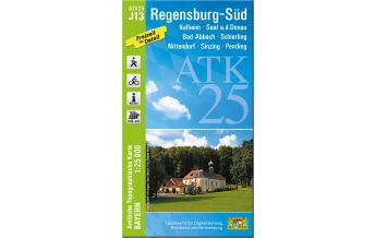 Hiking Maps Bavaria Bayerische ATK25-J13, Regensburg Süd 1:25.000 LDBV
