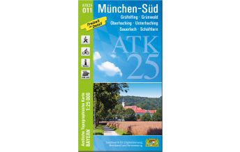 Hiking Maps Bavaria Bayerische ATK25-O11, München-Süd 1:25.000 LDBV