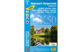 Hiking Maps Bavaria UK50-8 Naturpark Steigerwald, nördlicher Teil 1:50.000 LDBV