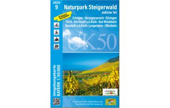 Hiking Maps Bavaria UK50-9 Naturpark Steigerwald, südlicher Teil 1:50.000 LDBV