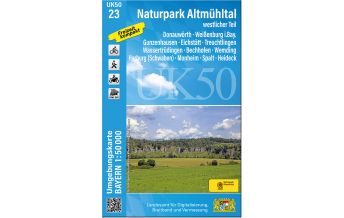 Wanderkarten Bayern UK50-23 Naturpark Altmühltal westlicher Teil LDBV