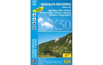 Wanderkarten Bayern UK50-25 Naturpark Altmühltal - östlicher Teil 1:50.000 LDBV