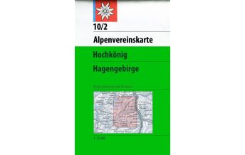 Ski Touring Maps Alpenvereinskarte 10/2, Hochkönig, Hagengebirge 1:25.000 Österreichischer Alpenverein
