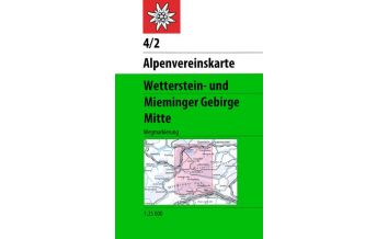 Wanderkarten Tirol Alpenvereinskarte 4/2, Wetterstein- und Mieminger Gebirge - Mitte 1:25.000 Österreichischer Alpenverein