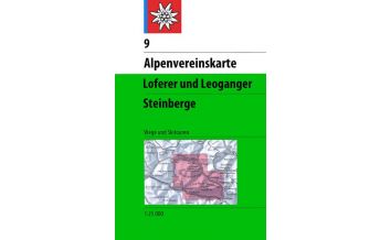 Ski Touring Maps Alpenvereinskarte 9, Loferer und Leoganger Steinberge 1:25.000 Österreichischer Alpenverein