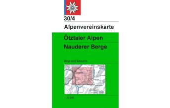 Ski Touring Maps Alpenvereinskarte 30/4, Ötztaler Alpen - Nauderer Berge 1:25.000 Österreichischer Alpenverein