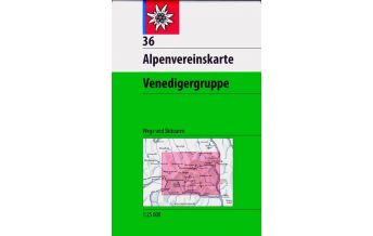 Ski Touring Maps Alpenvereinskarte 36, Venedigergruppe 1:25.000 Österreichischer Alpenverein