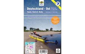 Kanusport Wassersport-Karte 7, Deutschland Ost 1:450.000 Jübermann