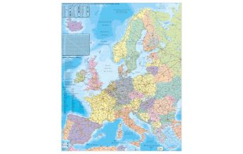 Europe Europa Organisationskarte mit Metallleisten 1:3.600.000 Stiefel GmbH