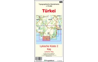 Hiking Maps Turkey Lykische Küste 2 - Kaş - Lykischer Weg - Topographische Wanderkarte 1:75.000 Türkei (Blatt 7.2) MapFox