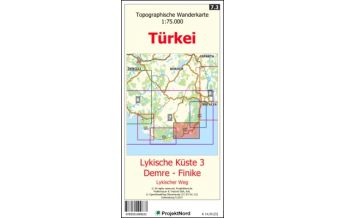 Wanderkarten Türkei Lykische Küste 3 - Demre - Finike - Lykischer Weg - Topographische Wanderkarte 1:75.000 Türkei (Blatt 7.3) MapFox