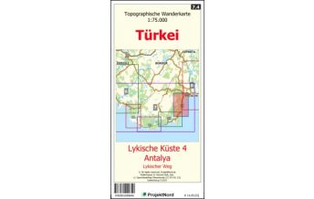 Wanderkarten Türkei Lykische Küste 4 - Antalya - Lykischer Weg - Topographische Wanderkarte 1:75.000 Türkei (Blatt 7.4) MapFox
