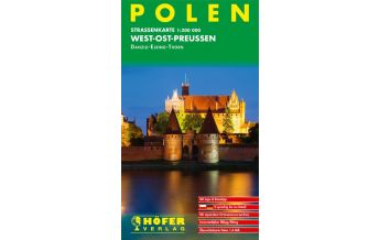 Road Maps Poland Höfer Straßenkarte PL 011, West-Ost-Preußen 1:200.000 Höfer Verlag