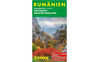 Straßenkarten Westbanat - Banaterbergland 1:200.000 Höfer Verlag