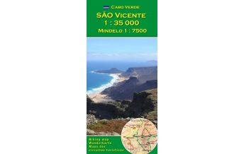 Hiking Maps Africa AB Wanderkarte und Stadtplan Kapverden - Sao Vicente 1:35.000 AB Kartenverlag Attila Bertalan
