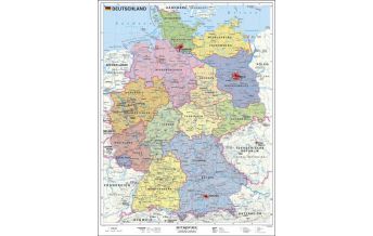 Poster and Wall Maps Deutschland politisch Handkarte laminiert Stiefel GmbH