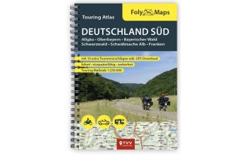 Motorradreisen FolyMaps Touringatlas Deutschland Süd 1:250.000 Touristik-Verlag Vellmar