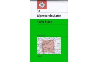 Hiking Maps Tyrol Alpenvereinskarte 33, Tuxer Alpen 1:50.000 Österreichischer Alpenverein