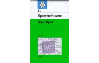 Skitourenkarten Alpenvereinskarte 33-Ski, Tuxer Alpen 1:50.000 Österreichischer Alpenverein