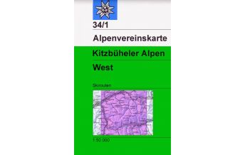 Skitourenkarten Alpenvereinskarte 34/1 Ski, Kitzbüheler Alpen - West 1:50.000 Österreichischer Alpenverein