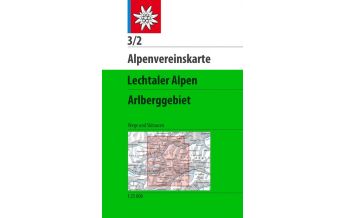Skitourenkarten Alpenvereinskarte 3/2, Lechtaler Alpen - Arlberggebiet 1:25.000 Österreichischer Alpenverein