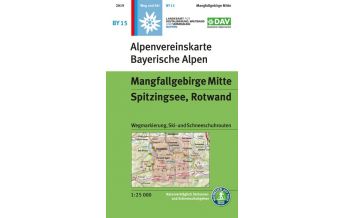Skitourenkarten Alpenvereinskarte BY-15, Mangfallgebirge Mitte, Spitzingsee, Rotwand 1:25.000 Österreichischer Alpenverein