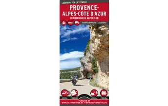 Motorradreisen MoTourMaps Provence-Alpes-Côte d’Azur (Französische Alpen Süd) 1:300.000 MoTourMedia