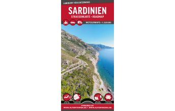 Straßenkarten Italien MoTourMaps Sardinien Auto- und Motorradkarte 1:320.000 MoTourMedia