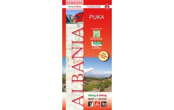 Wanderkarten Balkan Albania hiking & biking Map 4, Puka 1:50.000 Huber Verlag