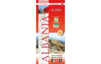 Hiking Maps Balkans Albania hiking & biking Map 8, Vlora 1:50.000 Huber Verlag