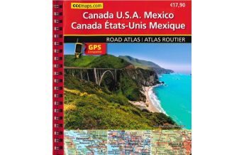 Straßenkarten CCC Maps Spiralgebundener Atlas Kanada, USA, Mexiko - Canada / Kanada, USA, Mexico / Mexiko Huber Verlag