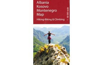 Wanderkarten Serbien Albania, Kosovo, Montenegro Map 1:80.000 Harta dHe Udhetime
