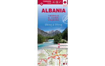 Hiking Maps Balkans Albania hiking & biking Map 2, Tropoja, Bajram Curri, Valbona 1:50.000 Huber Verlag