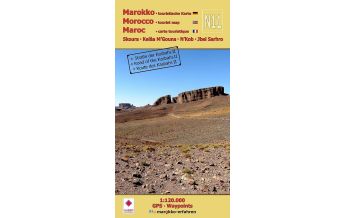 Road Maps N11: Skoura - Kelâa M’Gouna - N’Kob - Jbel Sarhro + Straße der Kasbahs II 1:120.000 + GPS-Waypoints Huber Verlag