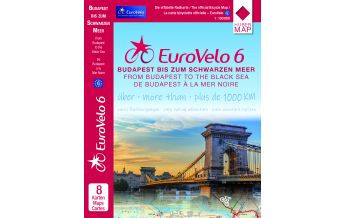 Radkarten EuroVelo6 (Budapest - Schwarzes Meer) 1:100 000 Huber Verlag