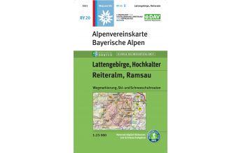 Ski Touring Maps Alpenvereinskarte BY-20, Lattengebirge, Reiteralm, Ramsau 1:25.000 Österreichischer Alpenverein